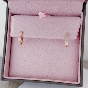 $1,395 Pure 14kt Rose Gold EF Collection Diamond Jumbo Lola Hoops (Pair)